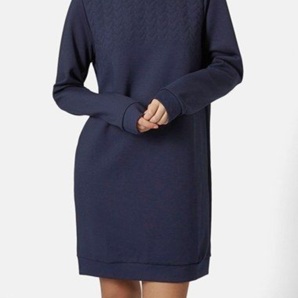 Navy Topshop Sweatshirt Dress